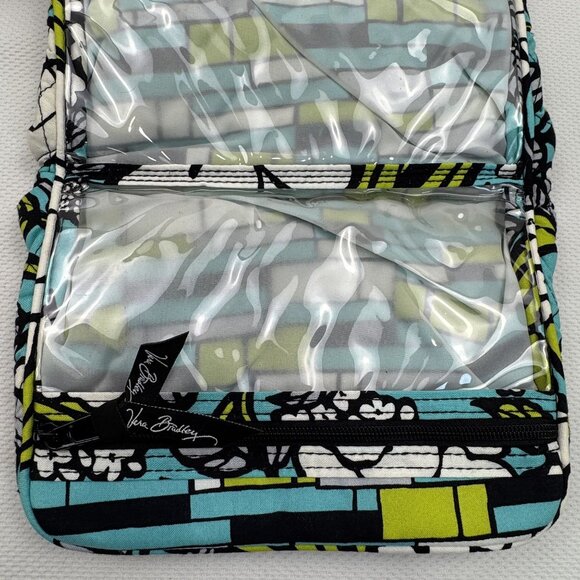 Vera Bradley Island Blooms Hanging Travel Organizer Tri-Fold Blue Floral Retired - Picture 7 of 9